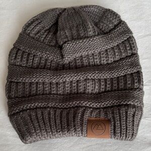 American Trends Slouchy Knit Beanie Winter Hat Dark Gray One Size NWOT